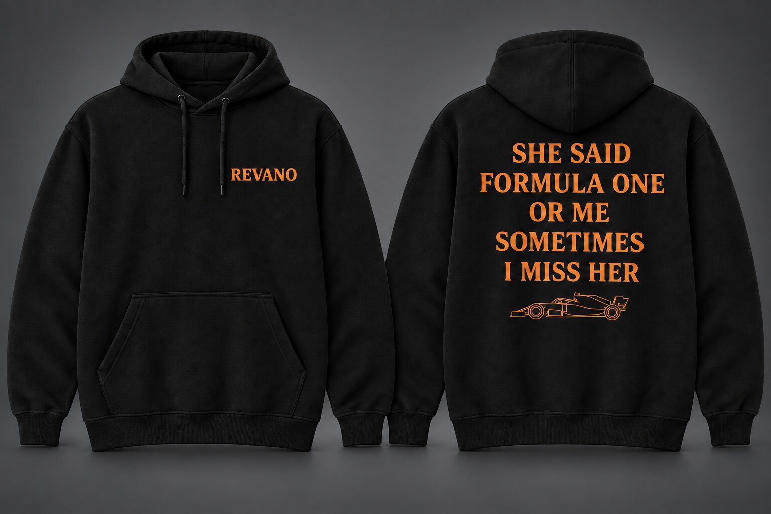 קפוצ׳ון Formula One שחור, חזית וגב