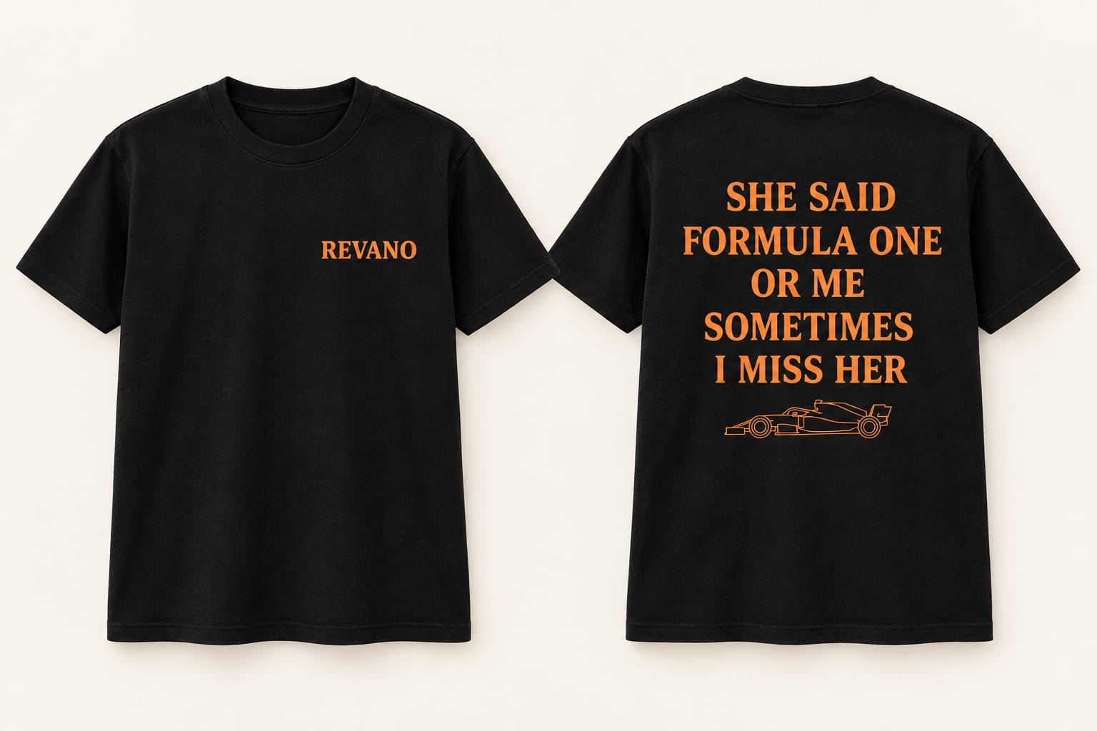 חולצת Formula One שחורה, חזית וגב